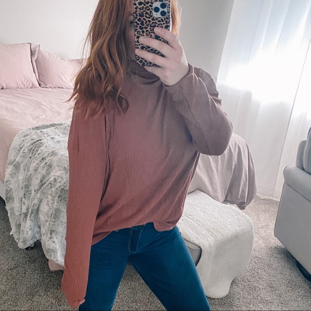 Ribbed Burnt Orange Top